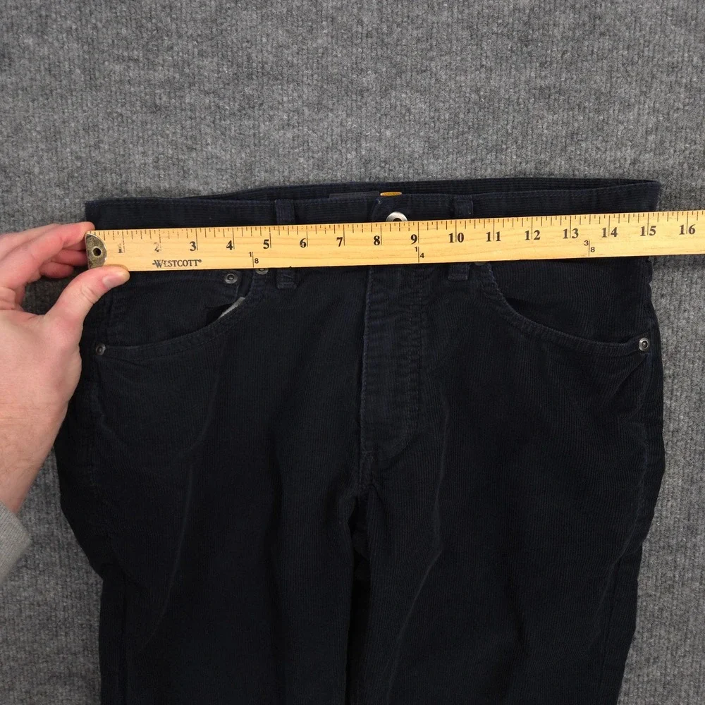 J Crew Corduroy Pants Mens 30X32 Deep Navy Blue 484 Slim Straight Preppy Casual‎